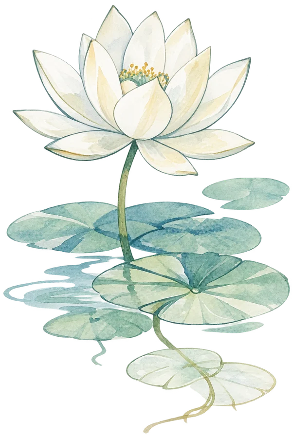 Lotus s'épanouissant progressivement, symbole d'un accompagnement de carrière naturel et confiant